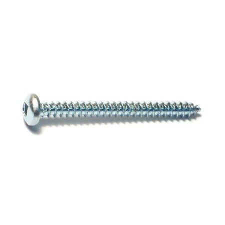 Midwest Fastener Sheet Metal Screw, #6 x 1-1/2 in, Zinc Plated Steel Pan Head Square Drive, 100 PK 08711
